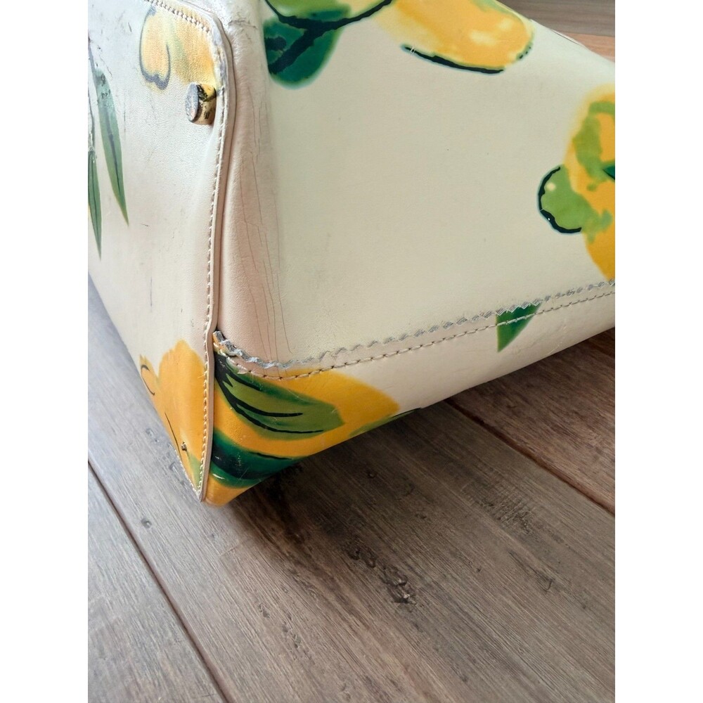 Kate Spade Large Lemon Print Tote Bag - Iconic Botanical Design - Picture 7 of 10